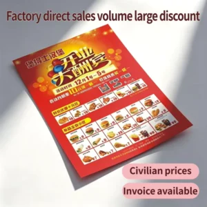 Opening Ceremony Flyer Discount Promotion Leaflet Staff Recruitment Poster Custom Business Advertising Brochure Printing
