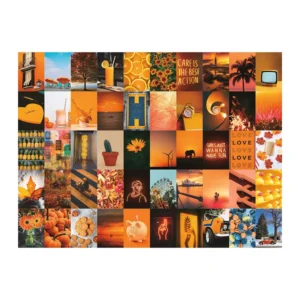 Orange 50-Piece Postcard Picture Wall Collage Set