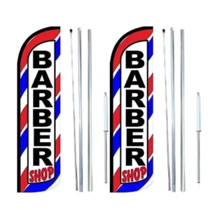 Outdoor Advertising Barber Feather Rectangle Teardrop Beach Flag