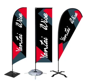 Outdoor Advertising Beach Flag Flying Banner Tear-Drop Flag and Feather Flag Banner Printing