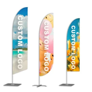 Outdoor Advertising Feather Flag Stand Banner Custom Beach Flag