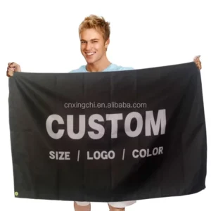 Outdoor Any-Size Polyester Flag with Fiberglass Flagpole, Double-Sided Sublimation-Printed Custom Banner