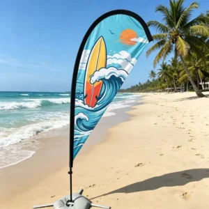 Outdoor Custom Logo Design Advertising Flying Banners Teardrop Flag Banners Beach Flags