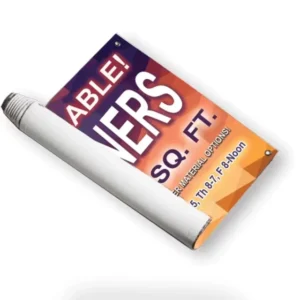 Outdoor Custom-Printed PVC Vinyl Flex Banner, 3000x1000mm, Aluminum Flagpole