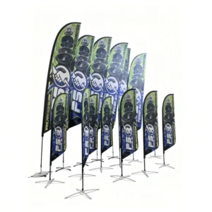 Outdoor Feather Flag Teardrop Flag Banner for Open House and Beach Events with Custom Logo