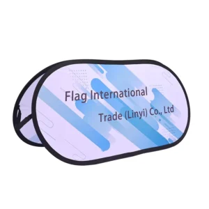 Outdoor Folding Trade Show Banner Portable Oval Horizontal Pop-Up Frame