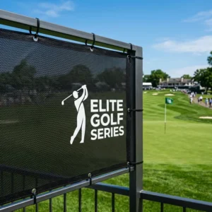 Outdoor PVC Mesh Banner for Sports Stadium Fence Advertising, Custom Print, Large Format, Factory Direct OEM