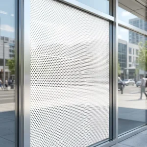 Outdoor Plastic Single Sided PVC Perforated Window Film Antistatic Waterproof One Way Vision Film for Glass Window