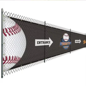 Outdoor Polyester Event Fence Mesh Banner for Construction Sites, Events, or Racing