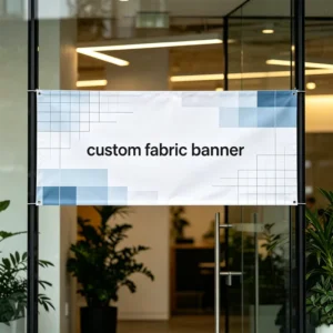 Outdoor Polyester Fabric Banner, Custom Full Color Digital Print, Waterproof Durable, Eyelets