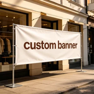 Outdoor Polyester Mesh Fabric Banner, Custom Digital Printed Full Color Waterproof Windproof Building Exterior Banner