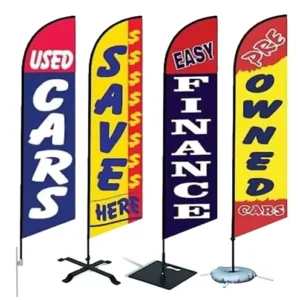 Outdoor Printed Restaurant Feather Beach Flag Banner