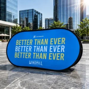 Outdoor Standing Pop-Up Banner, Portable Foldable, Double-Sided Digital Printed, Custom Display