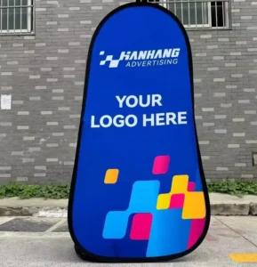 Outdoor Standing Pop-Up Banner, Portable Foldable, Double-Sided Digital Printed, Custom Shape and Size