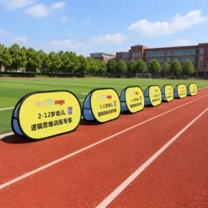 Outdoor Standing Pop-Up Display Banner, Portable Foldable, Double-Sided, Custom