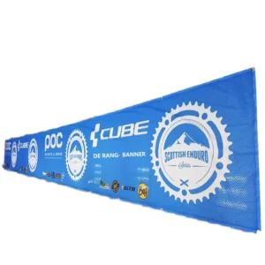 Outdoor Vinyl Mesh Banner, Weather-Resistant, UV Protection, Digital Printed, Sports Theme
