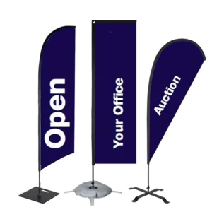 Outdoor Waterproof Teardrop Flag Polyester Fabric Colorful All Sizes Beach Flag Banner for Street Advertising Display