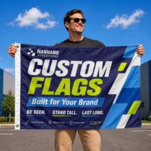 Outdoor White 3×5 Advertising Flag Banner