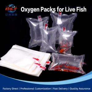 Oxygen Filled Transparent Live Fish Transport Bag Leak Proof Plastic Pouch for Ornamental Aquarium Fish Shipping