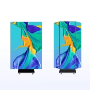 P1.25 Tri-Fold LED Poster Display Double-Sided Portable Foldable Digital Signage Screen 3840Hz Mobile Display