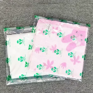 PE Custom Logo Printing Recyclable T-Shirt Clothes Recycled Plastic Packaging Bags Reusable Polybags with Suffocation Warning