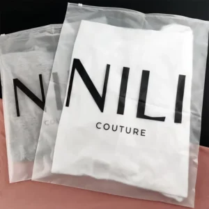 PE Frosted Matte Zipper Bag for Clothing, T-Shirts, and Underwear
