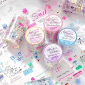 PET Decorative Tape Stickers for Scrapbooks, Notebooks, and Gift Wrapping