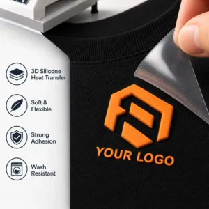 PET Printed 3D Heat Transfer Label for Caps, Shiny Holographic, Detachable Roll