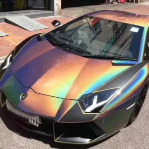 PET Rainbow Laser Grey Car Wrap Vinyl Film