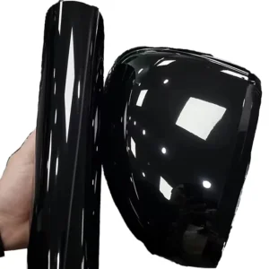 PET Super Gloss Crystal Black Vinyl PET Vehicle Sticker Foil 3 Layers Gloss Black Car Wrap Not Yellow Car Body Piano Heat Repair