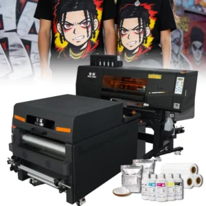 PET Transfer Film I3200 Dual 2/4/5 Printhead Digital Printing Machine A2 60cm DTF Printer with Powder Shaking Dryer