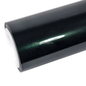 PET super glossy metallic emerald green color-changing auto body wrap vinyl