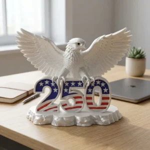 PLA 3D Printed 250th Anniversary Commemorative Statue Customizable FDM Print Service 3D Model
