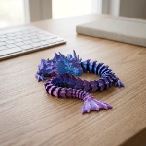 PLA 3D Printed Colorful Movable Dragon Articulated Toy FDM Print Service