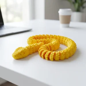 PLA 3D Printed Movable Snake Model Customizable FDM Print Service Custom Print