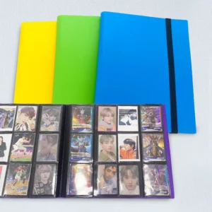 PP Material 9-Pocket Strap Trading Card Binder for 360 Cards, Collectible Games, Sports and TCG Cards