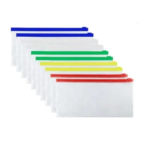 PP Plastic A6 Poly Zip File Envelope Pencil Bag