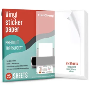 PP Waterproof Printable Self-Adhesive A4 Sticker Paper White and Clear Compatible with Inkjet and Laser Printers