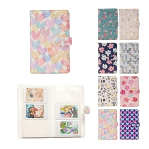 PU Leather 108-Pocket 2×3-Inch Photo Album for Mini 8/9/11/12/13 EVO Instant Film Cameras