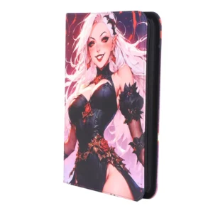 PU Leather 9 Pocket Zipper Trading Card Binder, Portable Collector Card Album