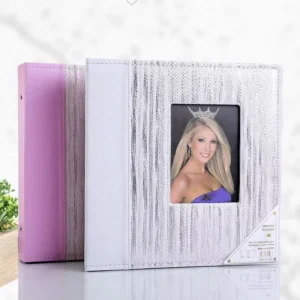 PU Leather Adhesive Photo Album 315x325mm, Gold Stamping, Perfect Bound DIY Family Album