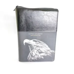 PU Leather Hardcover Custom Spanish Bible, Gold Foil Edge, Cardboard, Ribbon, Thumb Index, Zipper