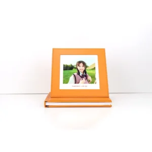 PU and Linen Cover Scrapbook Photo Album, Perfect Binding, 8/6/10 Inch Sizes
