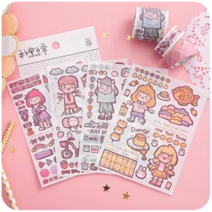 PVC Cartoon Vinyl Sticker UV Printed Water Resistant for Laptop Window & Home Decoration