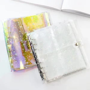 PVC Custom Embossed Loose-Leaf Photo Album 3/5-Inch 100/200-Page Transparent Laser Souvenir Storage Bag