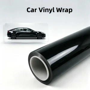 PVC Glossy Black Color-Changing Self-Adhesive Air-Release Car Vinyl Wrap Film Rolls