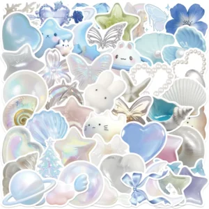 PVC Irregular-Shape Self-Adhesive Waterproof Decorative Stickers UV-Printed Reusable Cartoon Pattern for Promotional Decoration