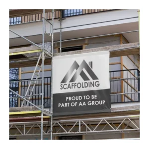 PVC Scaffold Banner for Construction Sites Outdoor Construction Sign Double-Sided UV-Printed Banner