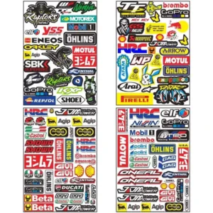 PVC Waterproof Reflective Racing Decals for Motorcycles and Electric Scooters