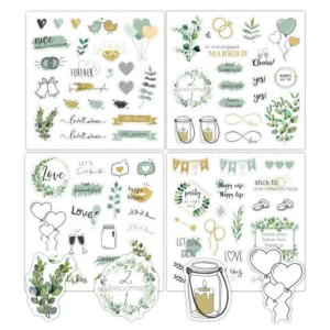 PVC Wedding and Valentine’s Day Decorative Stickers for DIY Scrapbooking